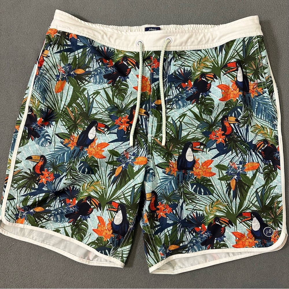 Johnnie O Toucan Swim Trunks Mens Large